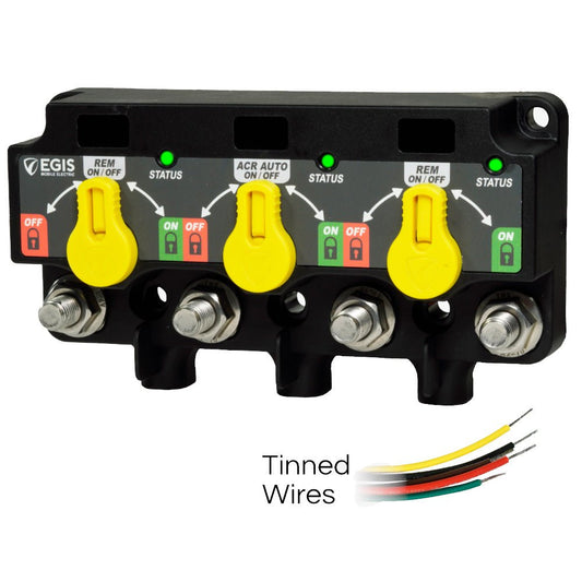 Egis XD Series Triple Flex 2 Relay - ACR - Relay w/Knobs &amp; Tinned Wires - Marine Parts OnlyElectricalEgis Mobile Electric