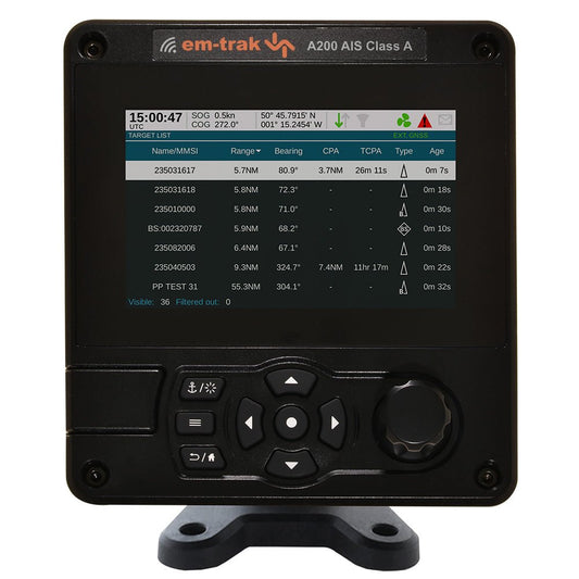 em - trak A200 Class A AIS Transceiver - Marine Parts OnlyMarine Navigation & Instrumentsem - trak