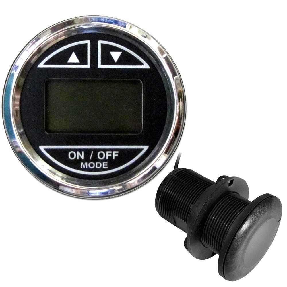Faria Chesapeake Black 2" Depth Sounder w/Thru - Hull Transducer - Marine Parts OnlyMarine Navigation & InstrumentsFaria Beede Instruments