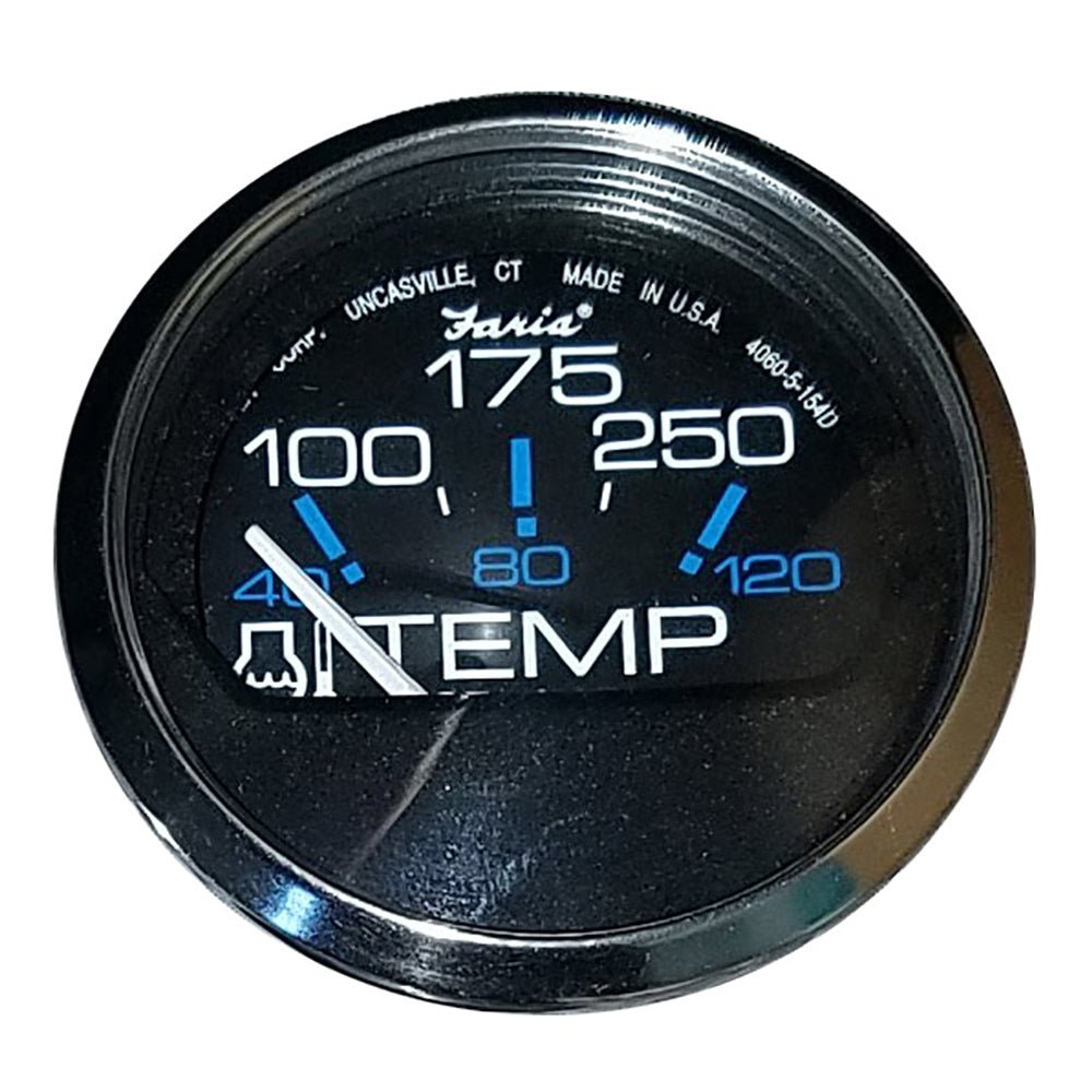 Faria Chesapeake Black 2" Water Temperature Gauge (100 - 250&deg;F) - Marine Parts OnlyMarine Navigation & InstrumentsFaria Beede Instruments
