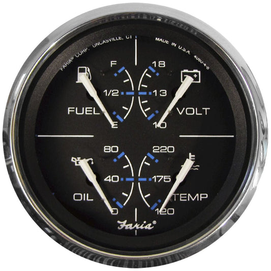 Faria Chesapeake Black 4" Multifunction Gauge - Marine Parts OnlyMarine Navigation & InstrumentsFaria Beede Instruments