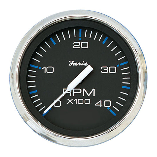 Faria Chesapeake Black 4" Tachometer - 4000 RPM (Diesel) - Marine Parts OnlyMarine Navigation & InstrumentsFaria Beede Instruments