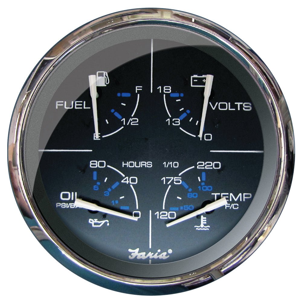 Faria Chesapeake Black 5" Multifunction Gauge - Marine Parts OnlyMarine Navigation & InstrumentsFaria Beede Instruments