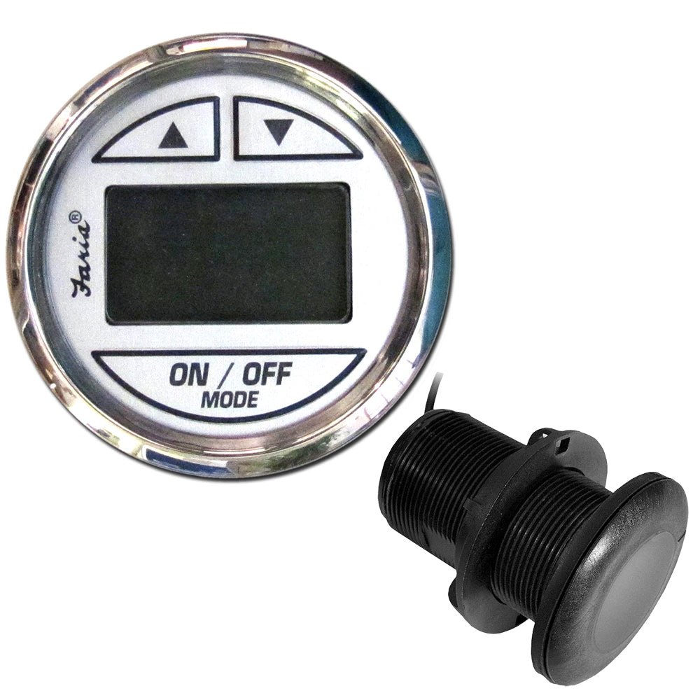 Faria Chesapeake White SS 2" Depth Sounder w/Thru - Hull Transducer - Marine Parts OnlyMarine Navigation & InstrumentsFaria Beede Instruments
