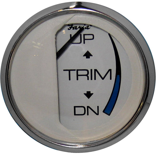 Faria Chesapeake White SS 2" Trim Gauge (J/E/Suzuki Outboard) - Marine Parts OnlyMarine Navigation & InstrumentsFaria Beede Instruments