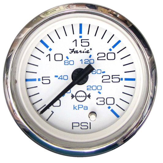 Faria Chesapeake White SS 2" Water Pressure Gauge (30 PSI) - Marine Parts OnlyMarine Navigation & InstrumentsFaria Beede Instruments