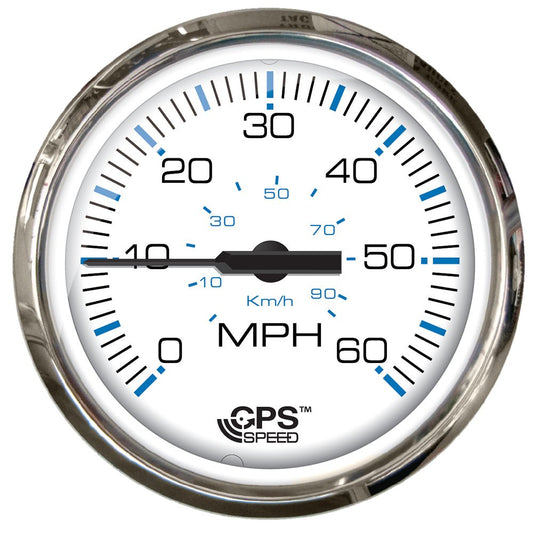 Faria Chesapeake White SS 4" Studded Speedometer - 60MPH (GPS) - Marine Parts OnlyMarine Navigation & InstrumentsFaria Beede Instruments