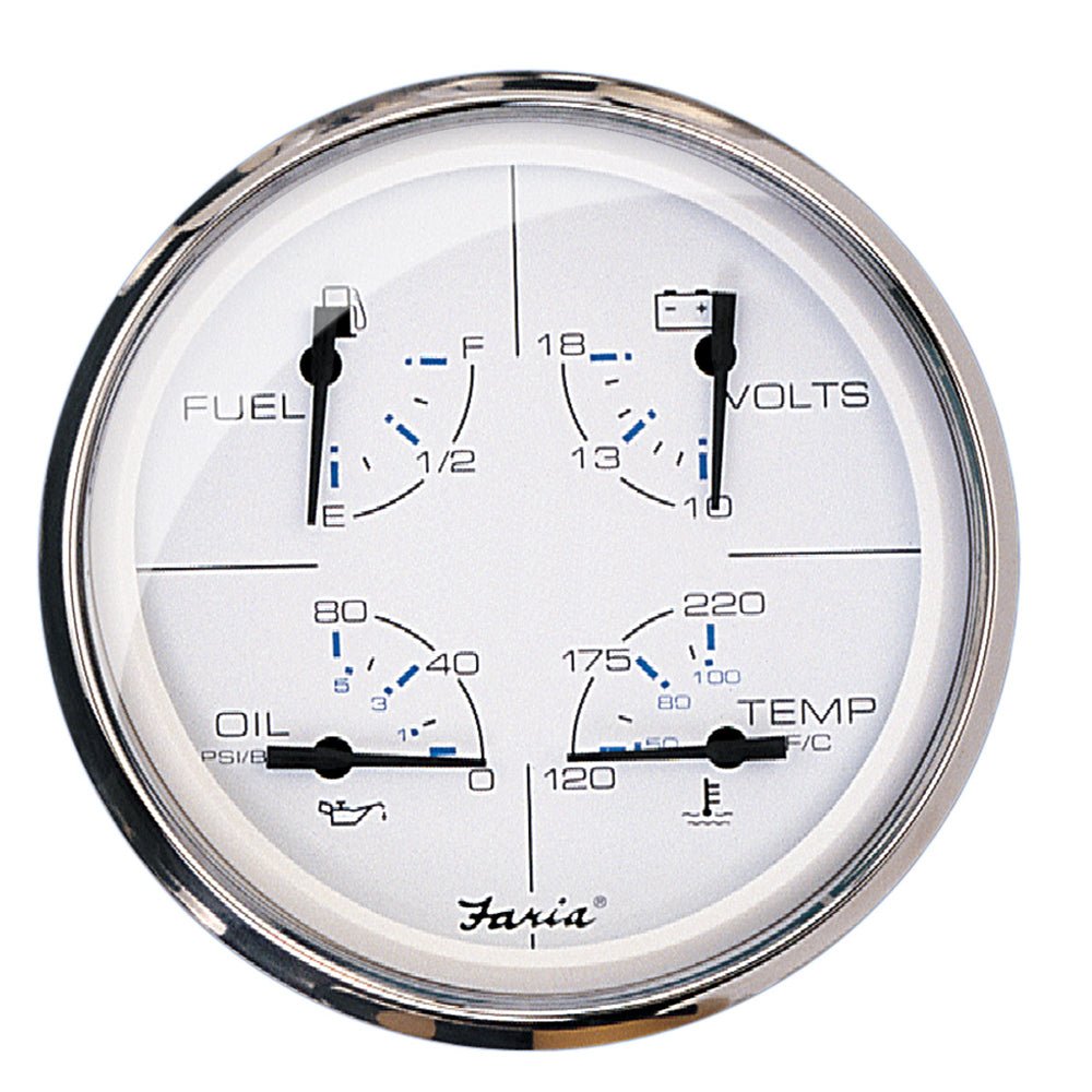 Faria Chesapeake White SS 5" Multifunction Gauge - Marine Parts OnlyMarine Navigation & InstrumentsFaria Beede Instruments