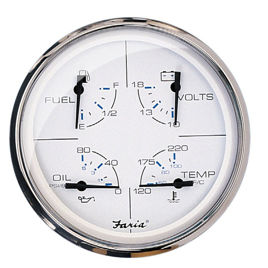 Faria Chesapeake White SS 5" Multifunction Gauge - Marine Parts OnlyMarine Navigation & InstrumentsFaria Beede Instruments