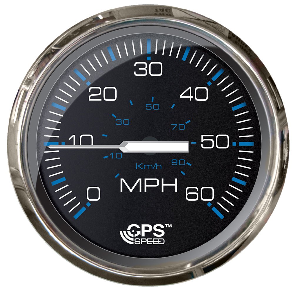 Faria Chesepeake Black 4" Studded Speedometer - 60MPH (GPS) - Marine Parts OnlyMarine Navigation & InstrumentsFaria Beede Instruments