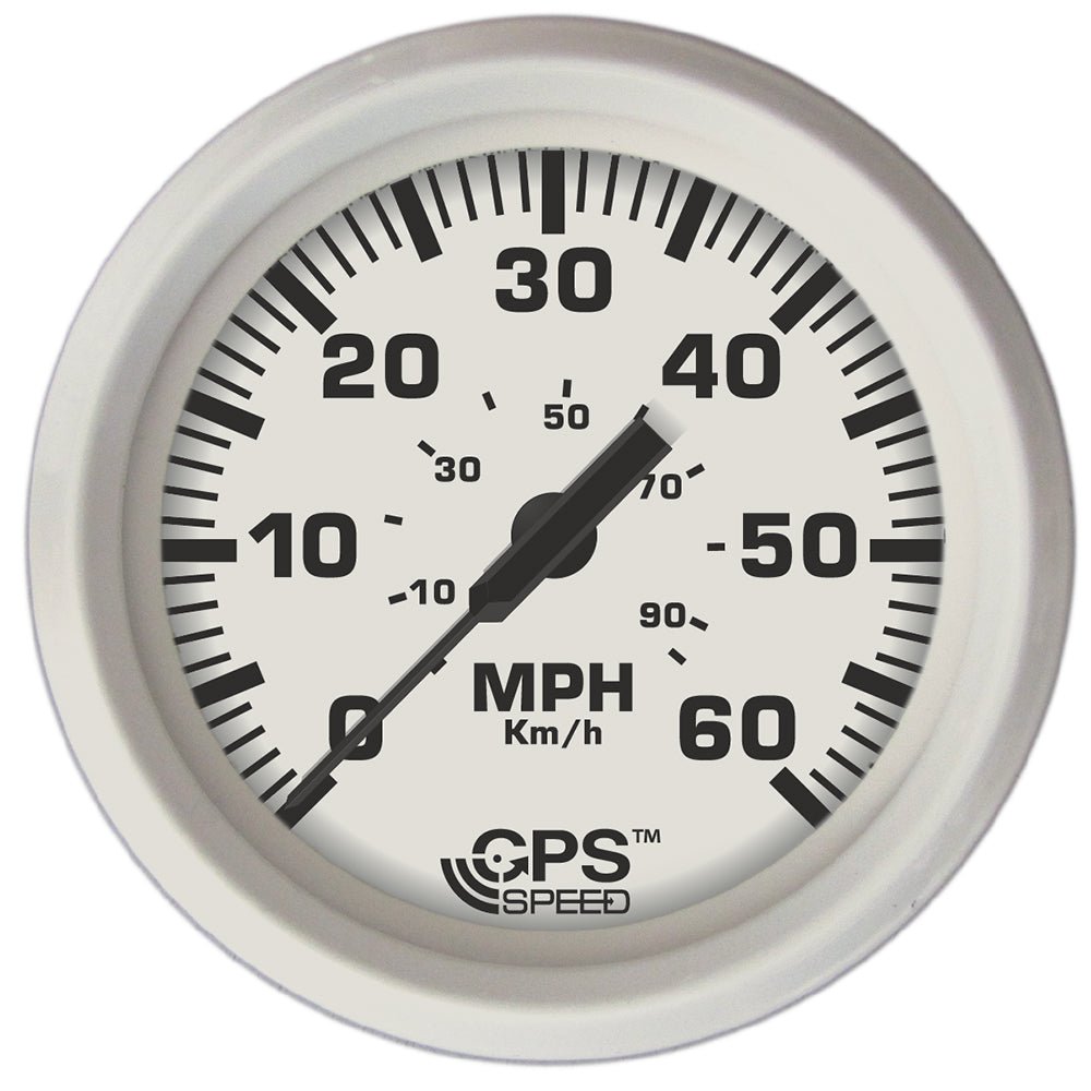 Faria Dress White 4" GPS Speedometer - 60 MPH - Marine Parts OnlyMarine Navigation & InstrumentsFaria Beede Instruments