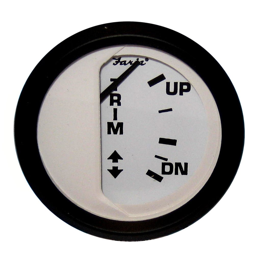 Faria Euro White 2" Trim Gauge f/ Mercury / Mariner /Mercruiser/Volvo DP/ Yamaha &39;01 and Newer - Marine Parts OnlyMarine Navigation & InstrumentsFaria Beede Instruments
