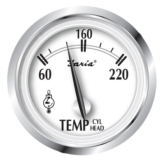 Faria Newport SS 2" Cylinder Head Temperature Gauge w/Sender - 60&deg; to 220&deg; F - Marine Parts OnlyMarine Navigation & InstrumentsFaria Beede Instruments