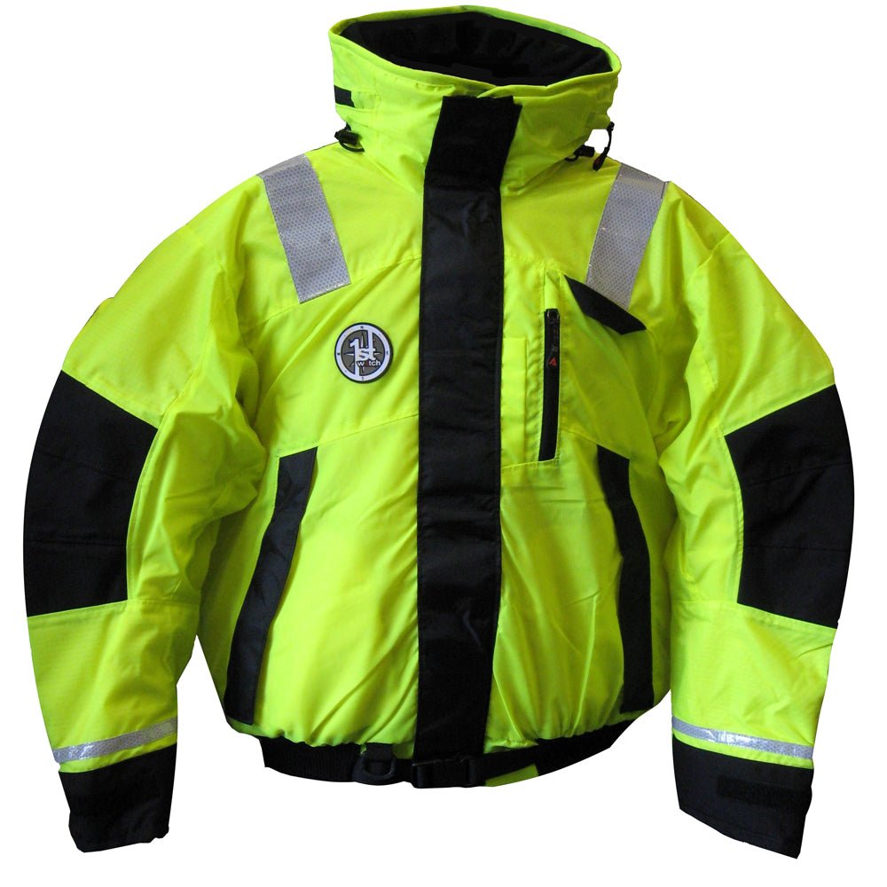 First Watch AB - 1100 Flotation Bomber Jacket - Hi - Vis Yellow/Black - Large - Marine Parts OnlyMarine SafetyFirst Watch