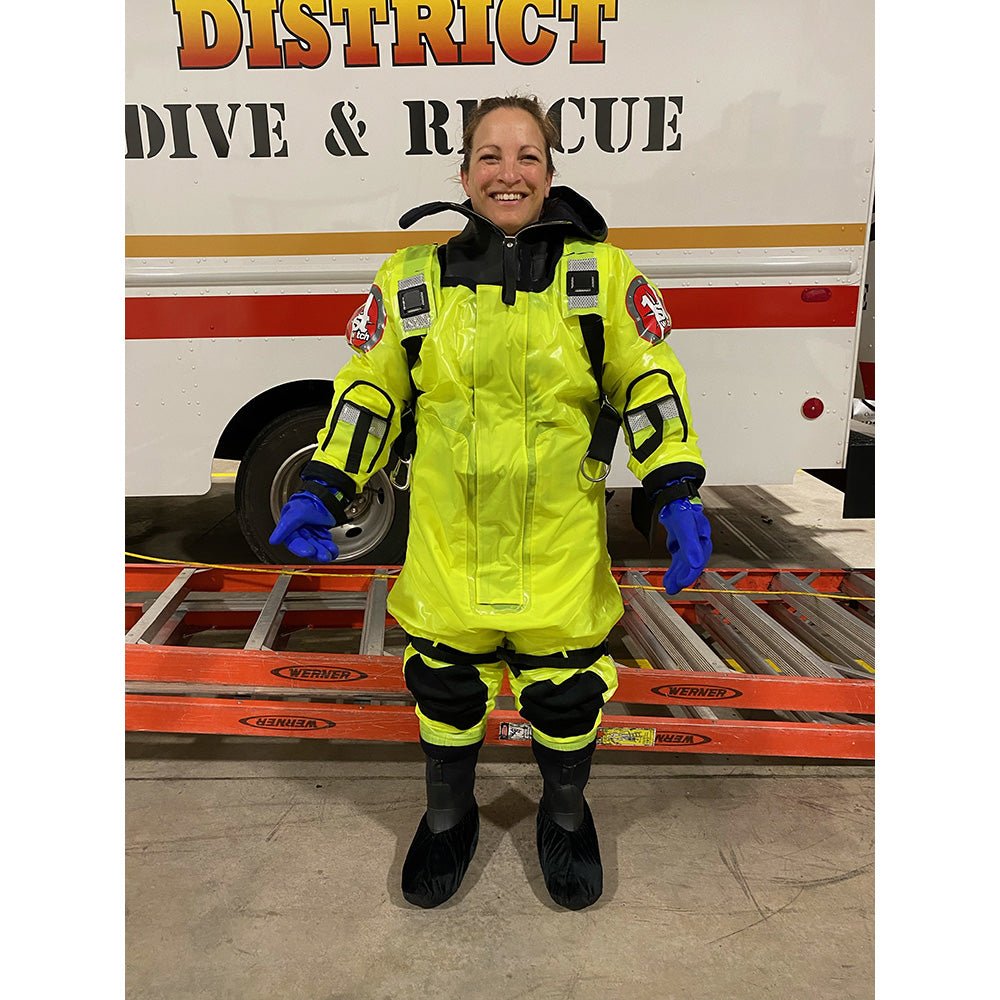 First Watch RS - 1005 Ice Rescue Suit - Hi - Vis Yellow - S/M (Built to Fit 4&rsquo;6&rdquo; - 5&rsquo;8&rdquo;) - Marine Parts OnlyMarine SafetyFirst Watch