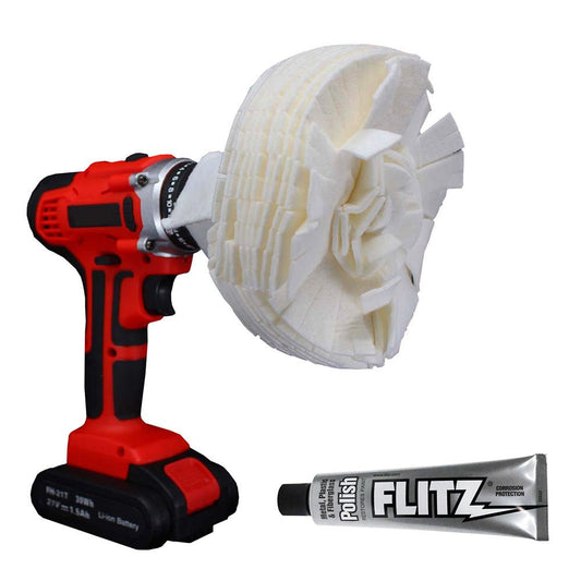 Flitz Buff Ball - Extra Large 7" - White w/1.76oz Tube Flitz Polish - Marine Parts OnlyBoat OutfittingFlitz