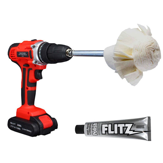 Flitz Buff Ball - Super Mini 2" - White w/1.76oz Tube Flitz Polish - Marine Parts OnlyBoat OutfittingFlitz
