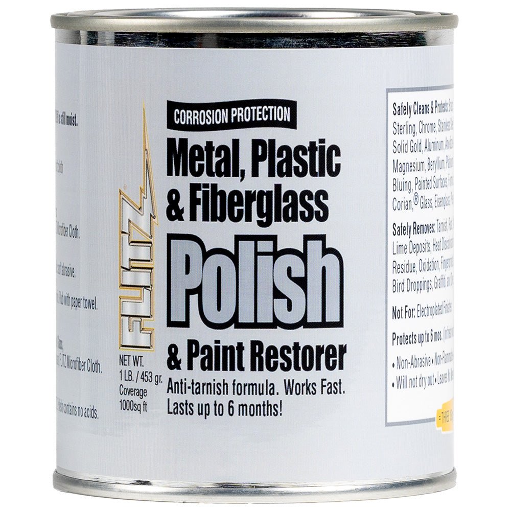 Flitz Metal, Plastic &amp; Fiberglass Polish Paste - 1.0lb - Marine Parts OnlyBoat OutfittingFlitz