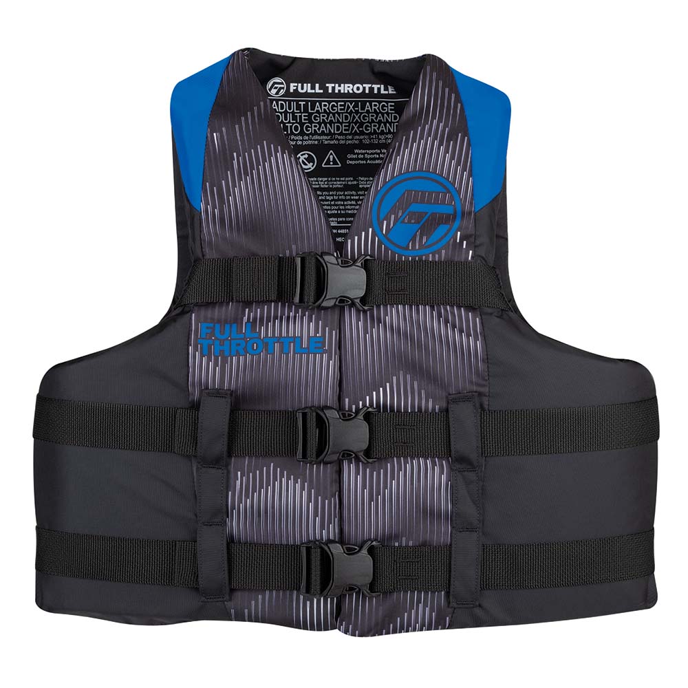 Full Throttle Adult Nylon Life Jacket - S/M - Blue/Black - Marine Parts OnlyWatersportsFull Throttle