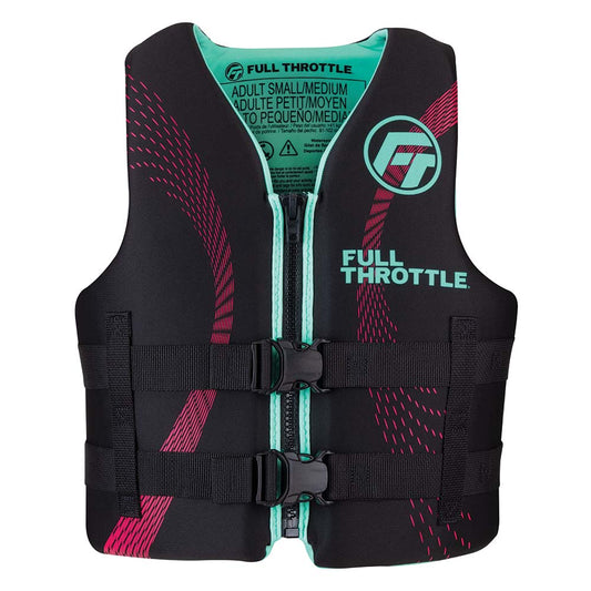 Full Throttle Adult Rapid - Dry Life Jacket - S/M - Aqua/Black - Marine Parts OnlyWatersportsFull Throttle