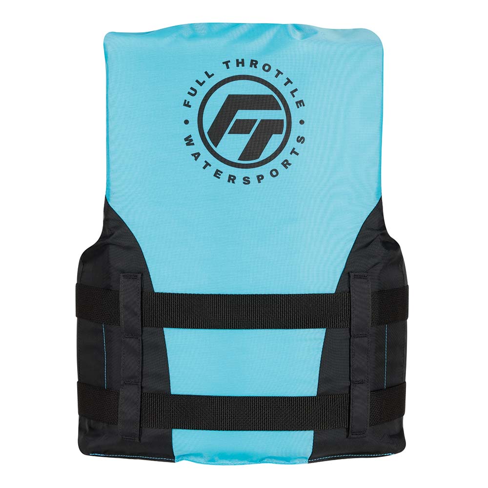 Full Throttle Teen Nylon Life Jacket - Aqua/Black - Marine Parts OnlyWatersportsFull Throttle