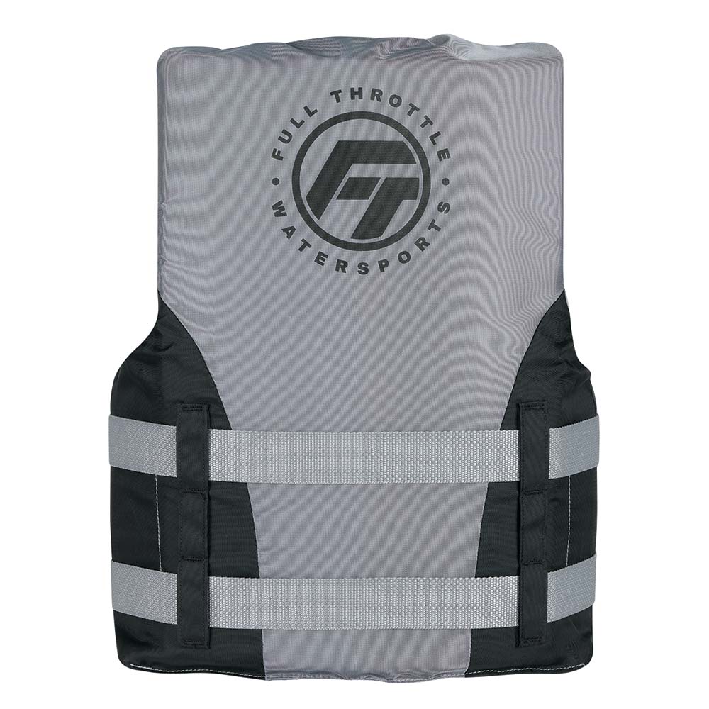 Full Throttle Teen Nylon Life Jacket - Grey/Black - Marine Parts OnlyWatersportsFull Throttle