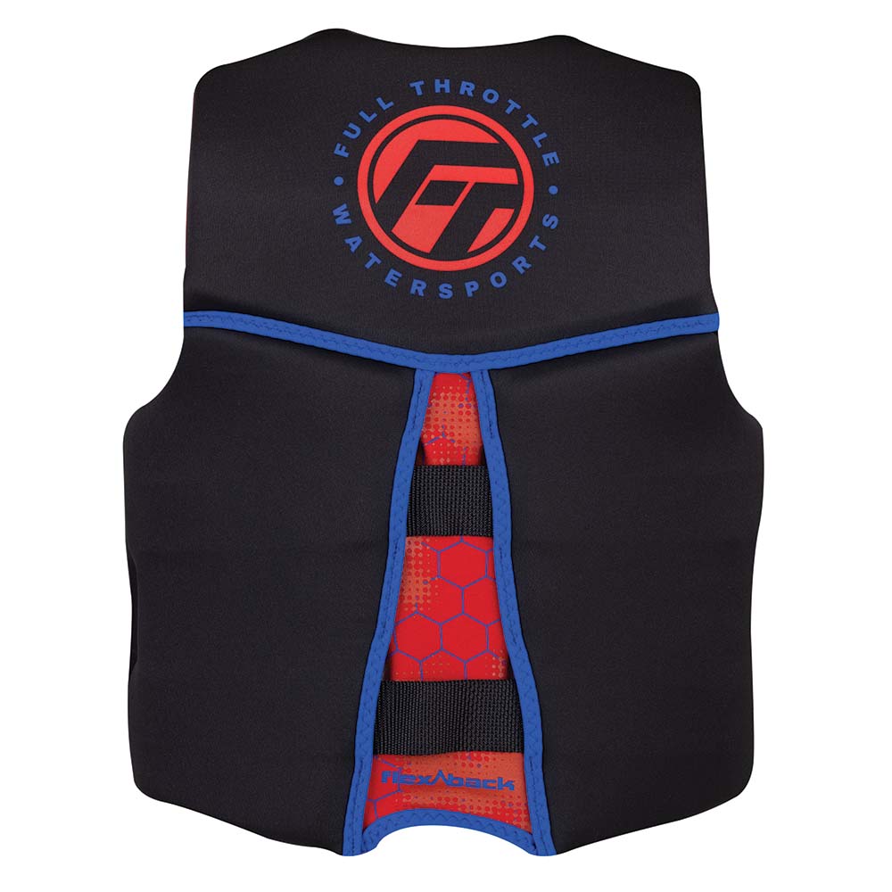 Full Throttle Youth Rapid - Dry Flex - Back Life Jacket - Red/Black - Marine Parts OnlyWatersportsFull Throttle