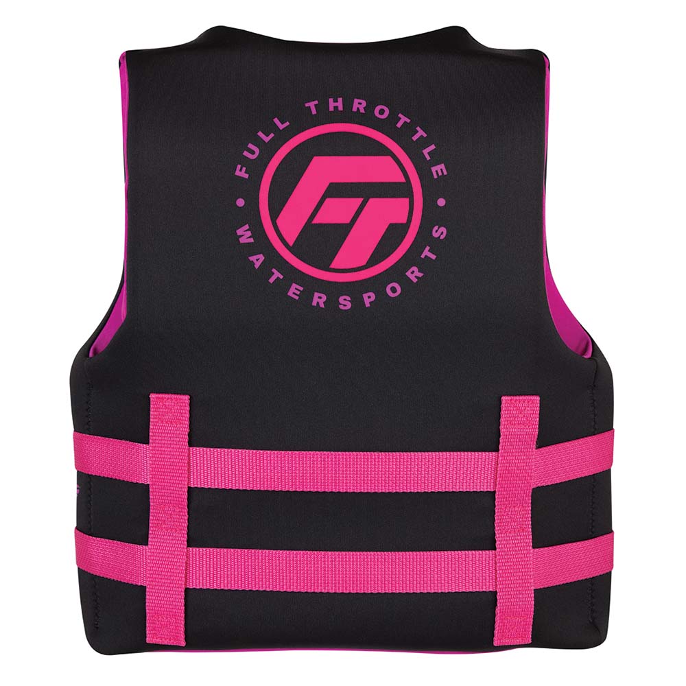 Full Throttle Youth Rapid - Dry Life Jacket - Pink/Black - Marine Parts OnlyWatersportsFull Throttle