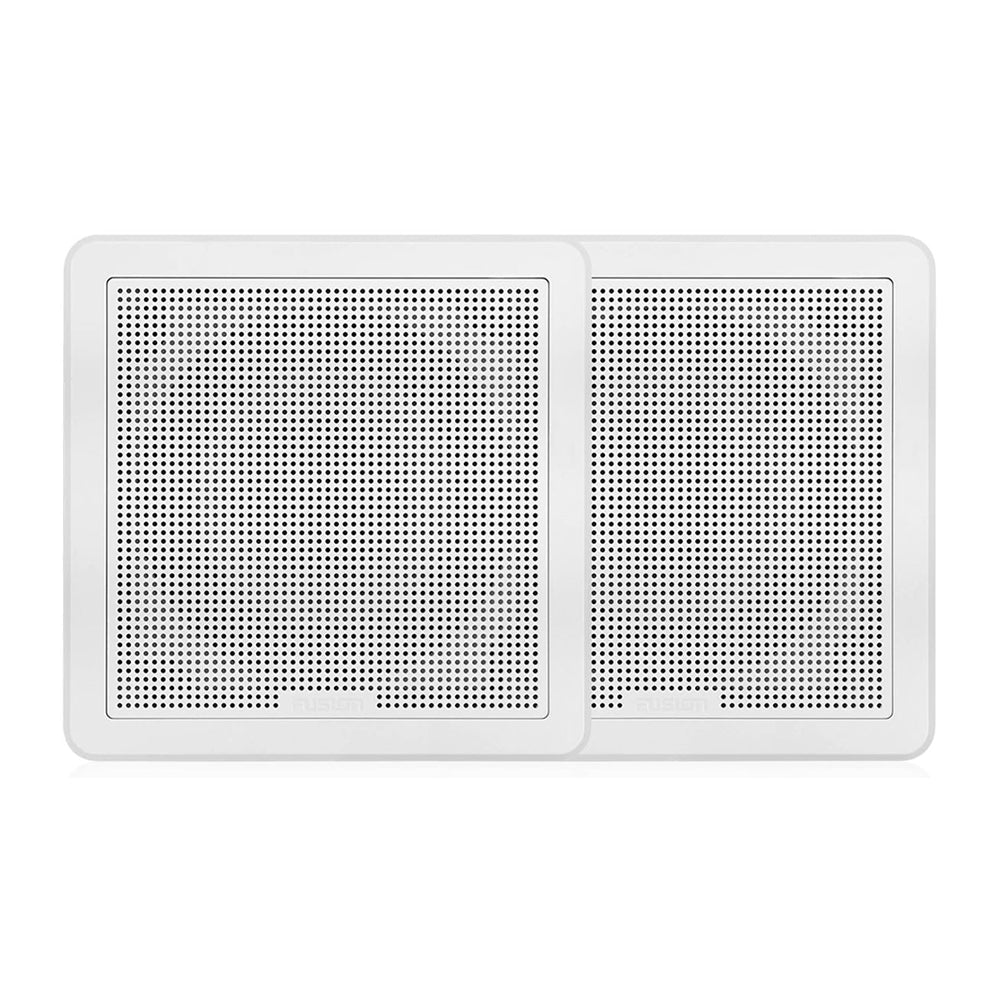 Fusion FM - 65SW FM Series 6.5" 120 Flush Mount Square Marine Speakers - White Grill - 120W - Marine Parts OnlyEntertainmentFusion
