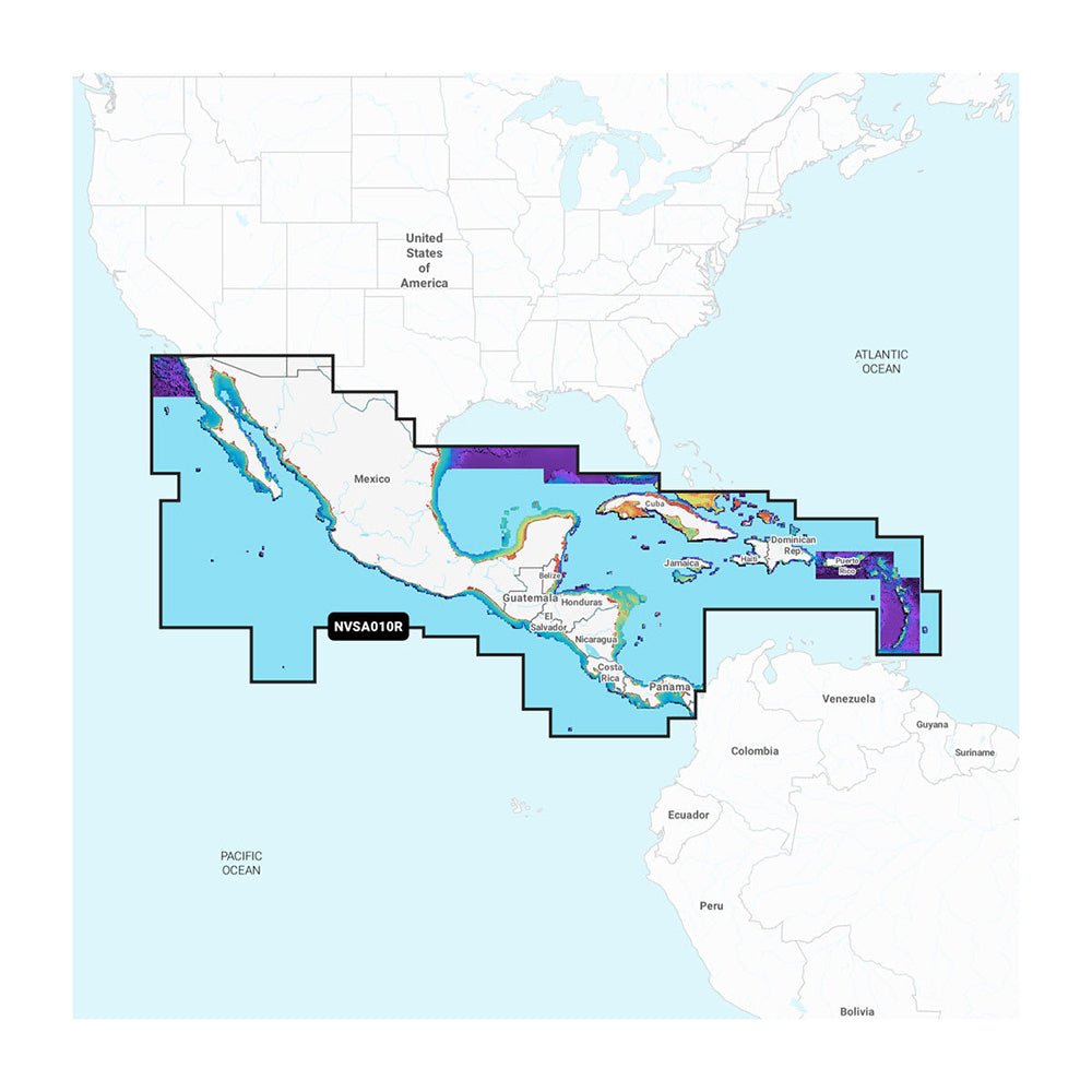 Garmin Navionics Vision+&trade; NVSA010R Central America &amp; Caribbean - Marine Parts OnlyCartographyGarmin