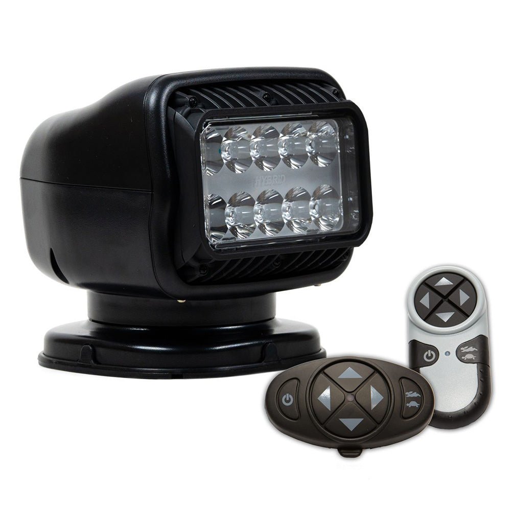 Golight GT Series LED Hybrid Light Permanent Mount w/Handheld &amp; Wireless Dash Mount Remotes - 12V - Black - Marine Parts OnlyLightingGolight