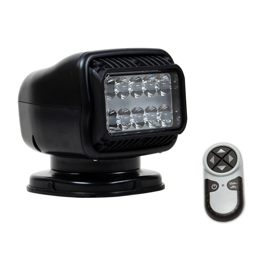 Golight GT Series LED Hybrid Light Permanent Mount w/Hardwired Dash Mount Remote - 12V - Black - Marine Parts OnlyLightingGolight