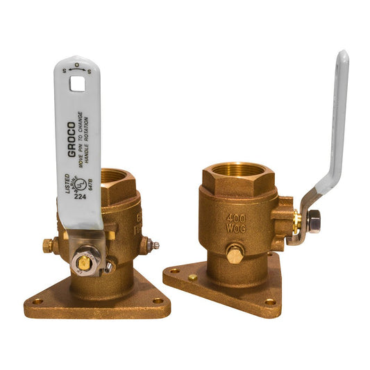 GROCO 1 - 1/2" Bronze Tri - Flanged Ball Valve/Seacock - Marine Parts OnlyMarine Plumbing & VentilationGROCO