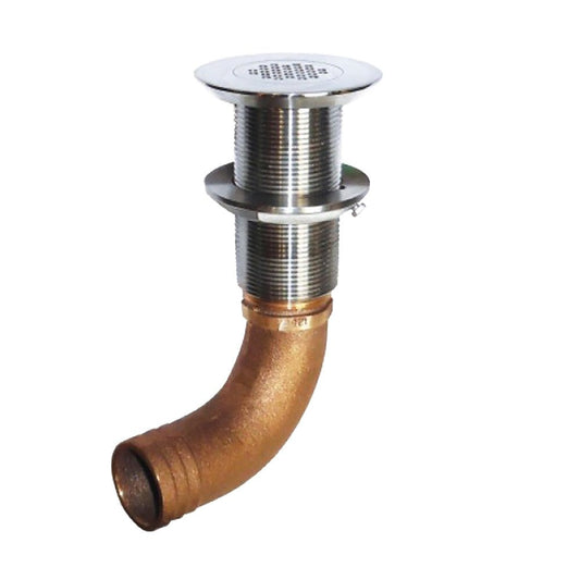 GROCO 1 - 1/4" Hose Barb Stainless Straight Deck Drain - Marine Parts OnlyMarine Plumbing & VentilationGROCO