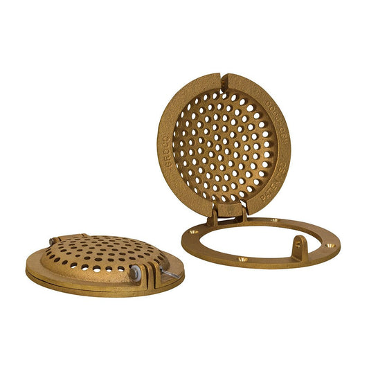 GROCO Bronze Round Hull Strainer w/Access Door f/Up To 1" Thru - Hull - Marine Parts OnlyMarine Plumbing & VentilationGROCO