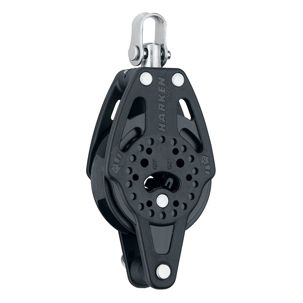 Harken 57mm Carbo Single Ratchet Block w/Swivel &amp; Becket - Marine Parts OnlySailingHarken