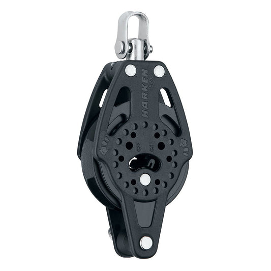 Harken 57mm Carbo Single Ratchet Block w/Swivel &amp; Becket - Marine Parts OnlySailingHarken