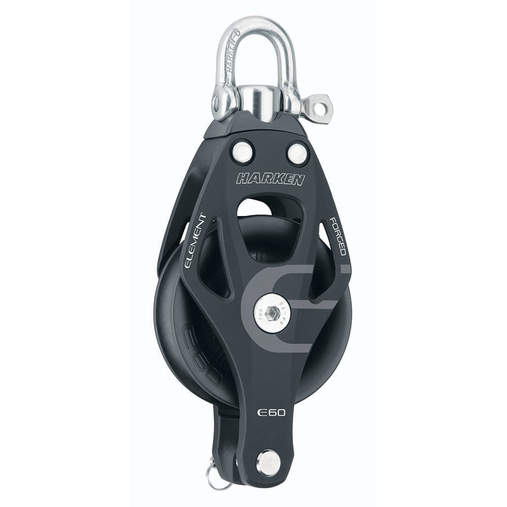 Harken 60mm Single Aluminum Element Block w/Swivel &amp; Becket - Marine Parts OnlySailingHarken