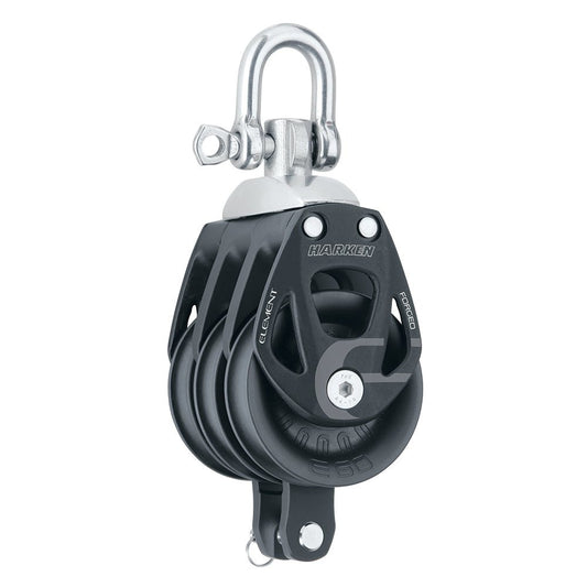 Harken 60mm Triple Aluminum Element Block w/Swivel &amp; Becket - Marine Parts OnlySailingHarken