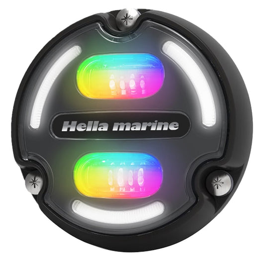 Hella Marine A2 RGB Underwater Light - 3000 Lumens - Black Housing - Charcoal Lens w/Edge Light - Marine Parts OnlyLightingHella Marine