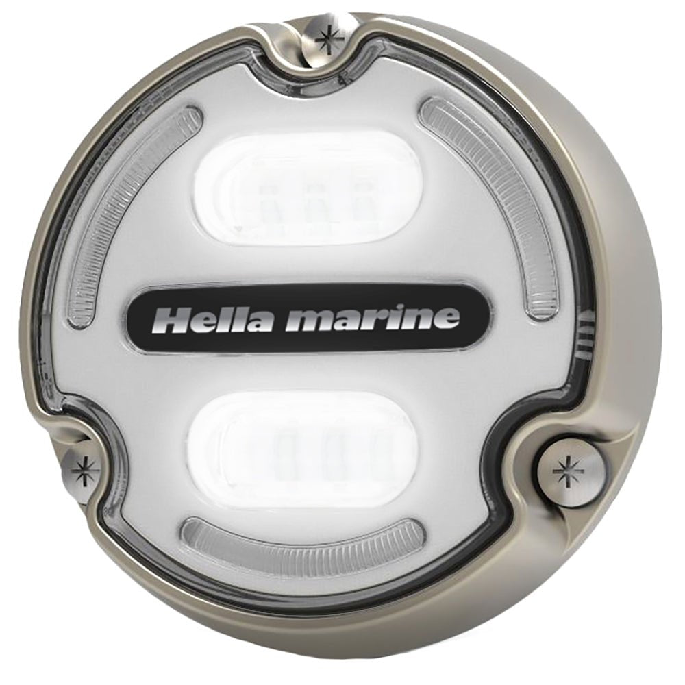 Hella Marine Apelo A2 Blue White Underwater Light - 3000 Lumens - Bronze Housing - White Lens w/Edge Light - Marine Parts OnlyLightingHella Marine