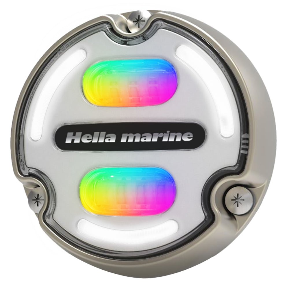 Hella Marine Apelo A2 RGB Underwater Light - 3000 Lumens - Bronze Housing - White Lens w/Edge Light - Marine Parts OnlyLightingHella Marine