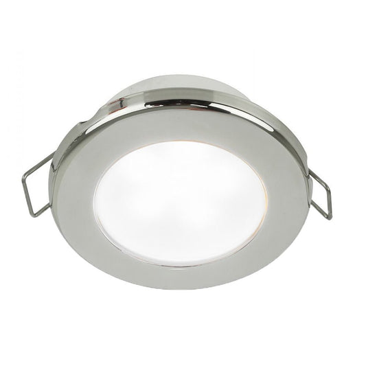 Hella Marine EuroLED 75 3" Round Spring Mount Down Light - White LED - Stainless Steel Rim - 12V - Marine Parts OnlyLightingHella Marine