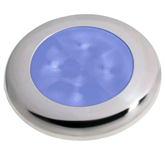 Hella Marine Polished Stainless Steel Rim LED Courtesy Lamp - Blue - Marine Parts OnlyLightingHella Marine