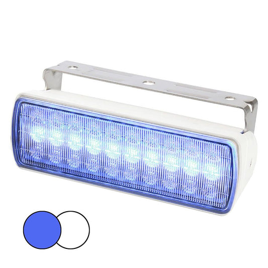 Hella Marine Sea Hawk XL Dual Color LED FloodLights - Blue/White LED - White Housing - Marine Parts OnlyLightingHella Marine