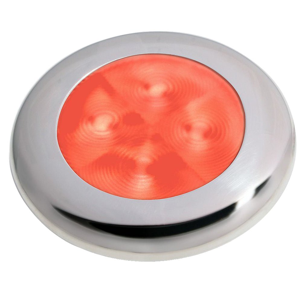 Hella Marine Slim Line LED 'Enhanced Brightness' Round Courtesy Lamp - Red LED - Stainless Steel Bezel - 12V - Marine Parts OnlyLightingHella Marine