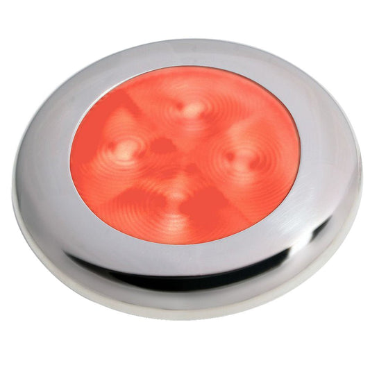 Hella Marine Slim Line LED 'Enhanced Brightness' Round Courtesy Lamp - Red LED - Stainless Steel Bezel - 12V - Marine Parts OnlyLightingHella Marine