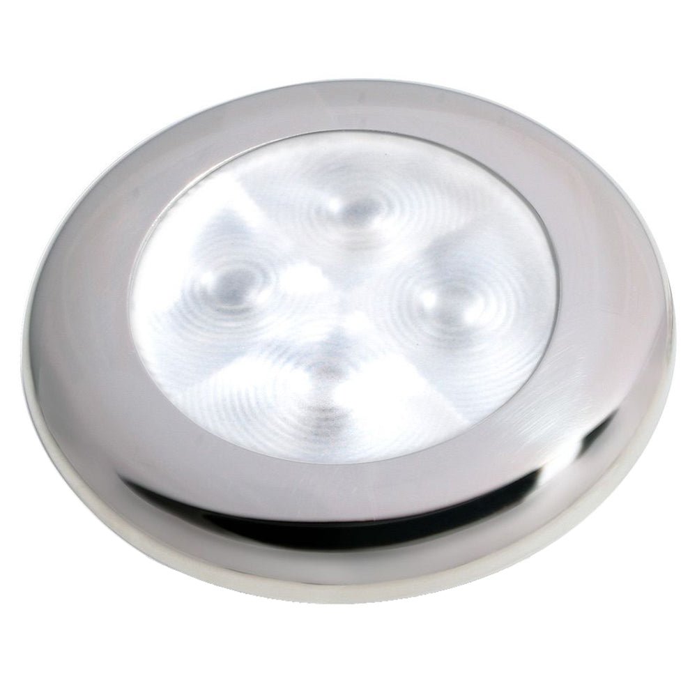 Hella Marine Slim Line LED 'Enhanced Brightness' Round Courtesy Lamp - White LED - Stainless Steel Bezel - 12V - Marine Parts OnlyLightingHella Marine