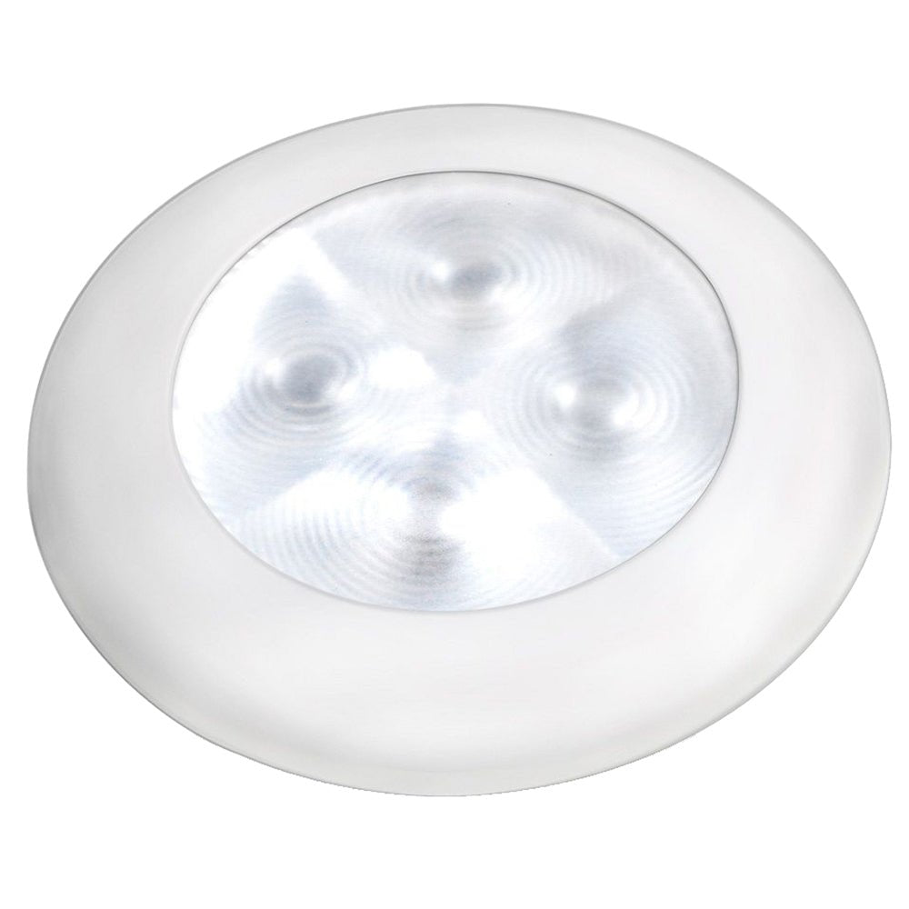 Hella Marine Slim Line LED 'Enhanced Brightness' Round Courtesy Lamp - White LED - White Plastic Bezel - 12V - Marine Parts OnlyLightingHella Marine