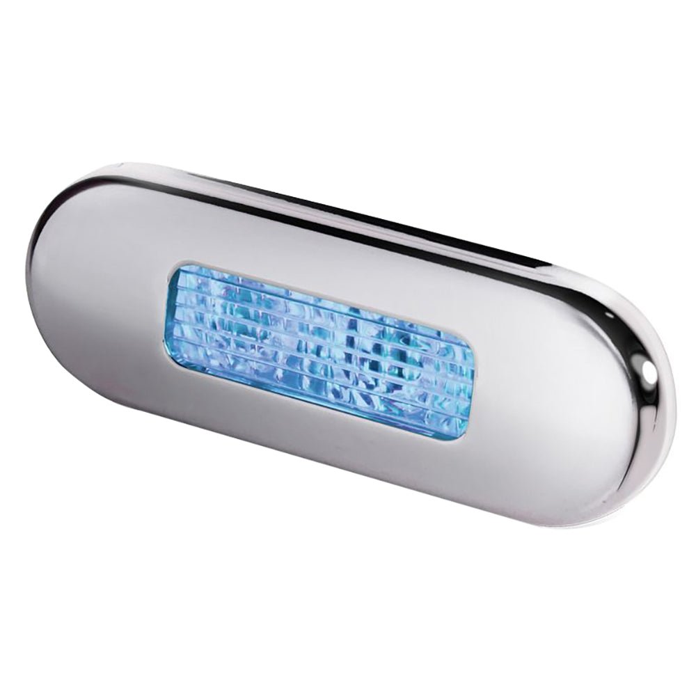 Hella Marine Surface Mount Oblong LED Courtesy Lamp - Blue LED - Stainless Steel Bezel - Marine Parts OnlyLightingHella Marine